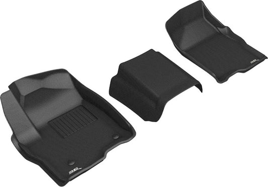 3D MAXpider Kagu Front Floor Mats for 2019-2021 GMC Crew/Sierra Silverado Double