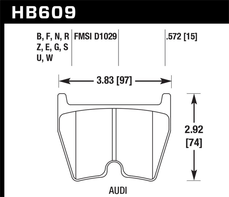 Hawk Performance HB609N.572 HP Plus Crossover Street/Motorsport Brake Pads