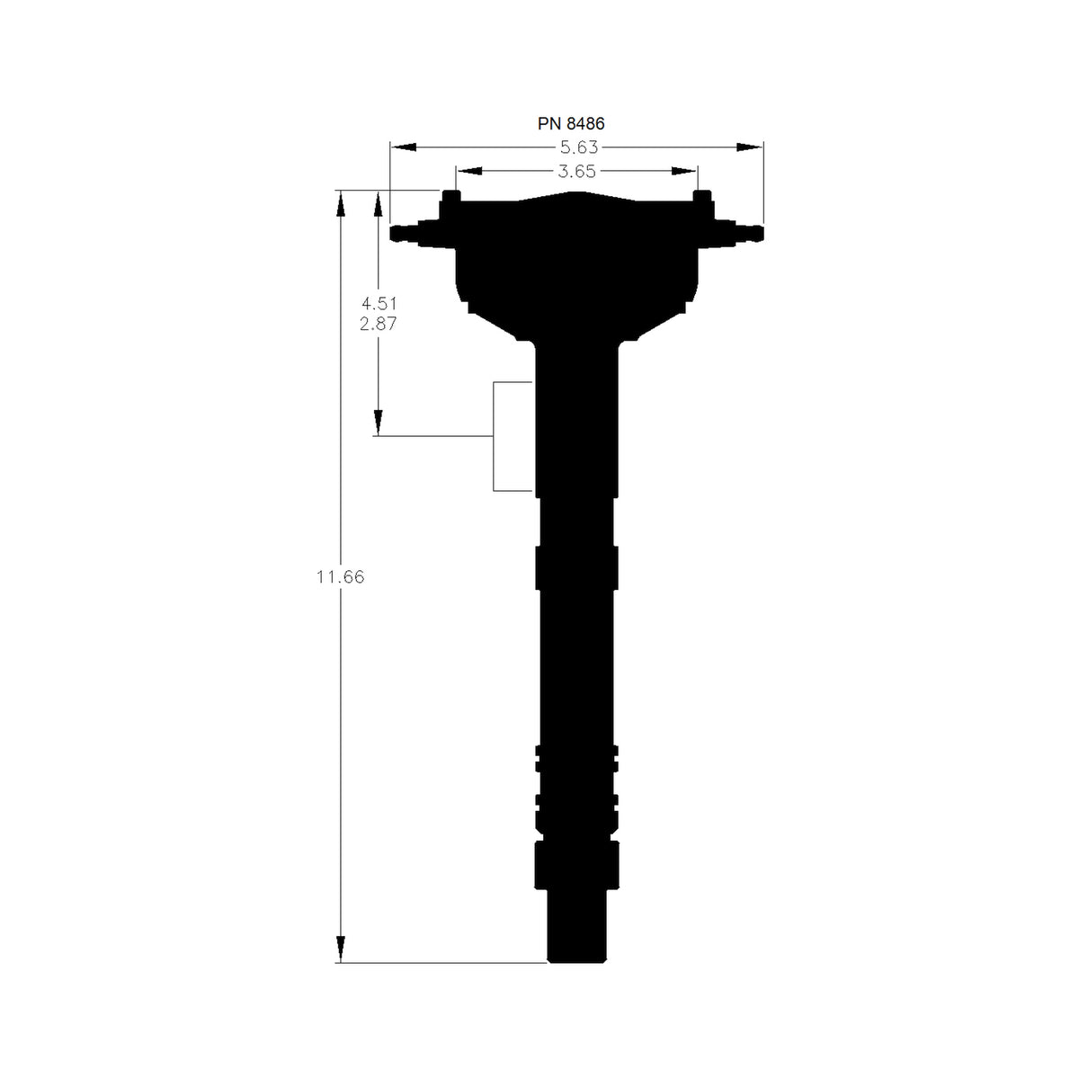 MSD 8486 Super Tall Block Crab Cap Distributor, for Chevy V8