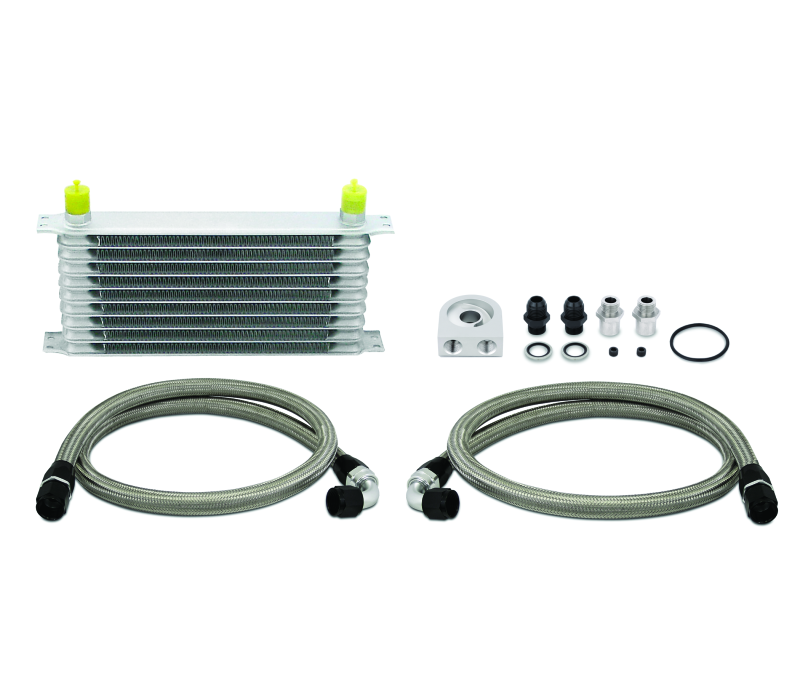 Mishimoto Universal 10 Row Oil Cooler Kit (Metal Braided Lines) - #MMOC-U