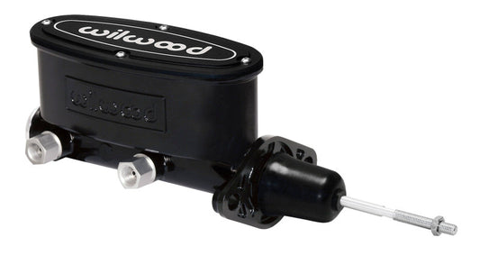 Wilwood High Volume Tandem Master Cylinder - 15/16in Bore Black-W/Pushrod - #260-13375-BK