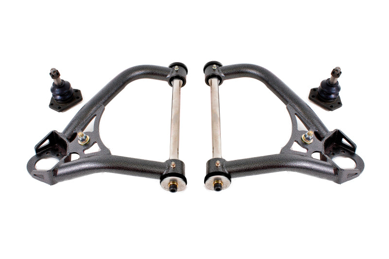 BMR 67-69 1st Gen F-Body Pro-Touring Upper A-Arms with Tall Ball Joint (Delrin) - Black Hammertone