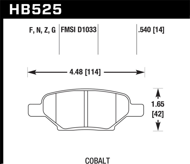 Hawk Performance HB525F.540 HPS Performance Street Brake Pads