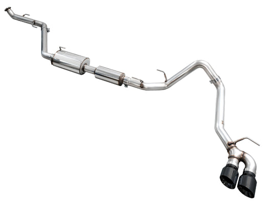 AWE Tuning Exhaust for 4th Gen Toyota Tacoma Dual Diamond Black Tips
