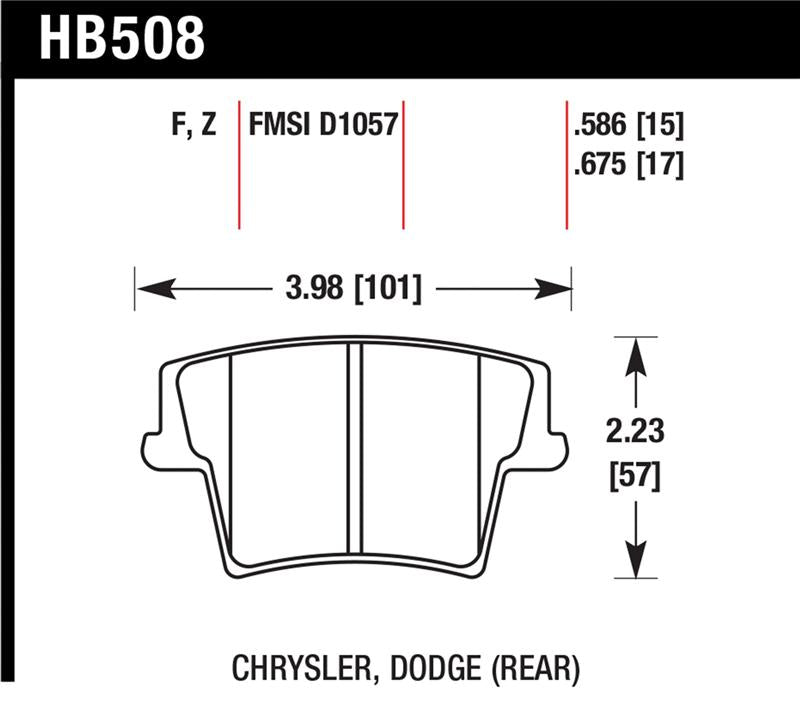 Hawk Performance HB508F.586 HPS Performance Street Brake Pads