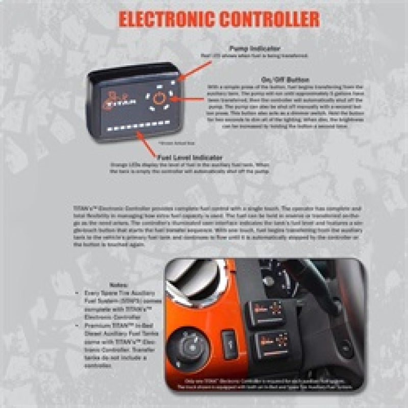 Titan Fuel Tanks Universal 50 Gallon Travel Trekker Fuel System w/Electronic Controller/Pump System 5410050