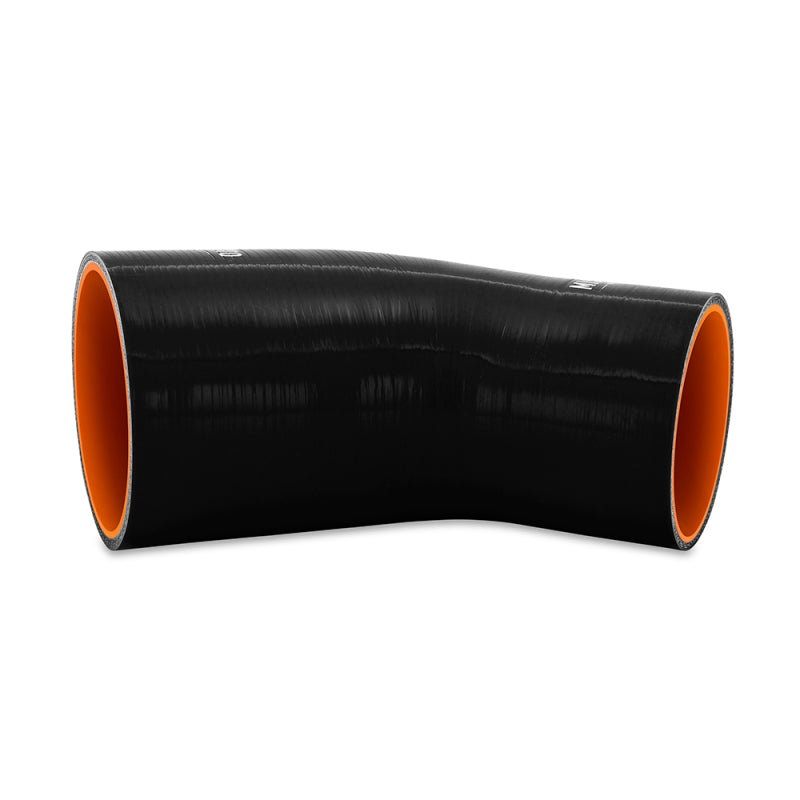 Mishimoto Silicone Reducer Coupler 45 Degree 3in to 3.75in - Black - #MMCP-R45-30375BK