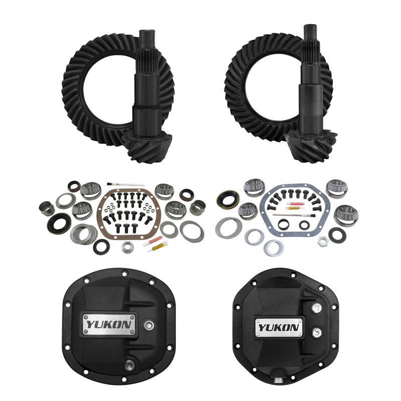 Yukon Gear & Axle YGK014STG2 For 07-17 Jeep JK (Non Rubicon) Re-Gear Kit with Covers - Dana 30/44 5.13 24 Spline - Front & Rear
