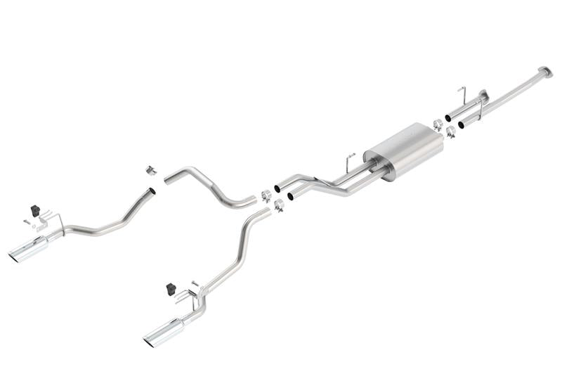 Borla 140638 14-15 Toyota Tundra 4.6L/5.7L Crew Max SB DC SB Touring Cat Back Exhaust Dual Split Rear Exit - #140638