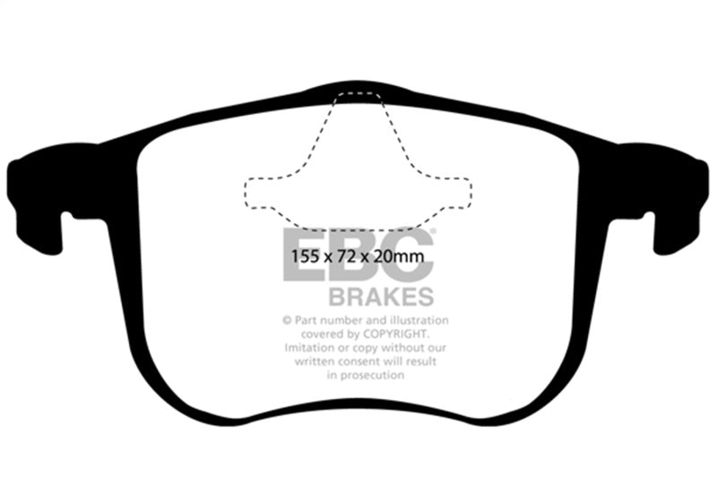 EBC 06-11 Saab 9-3 2.0 Turbo (Aero) Yellowstuff Front Brake Pads DP41416R