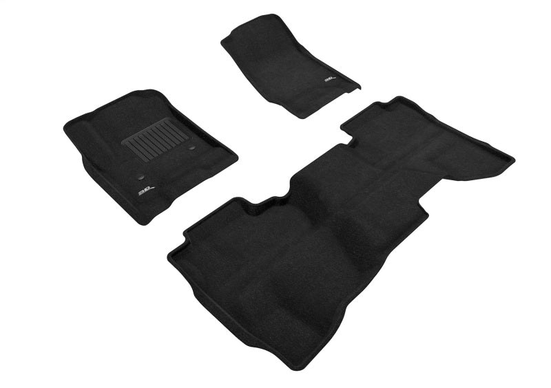 3D MAXpider Elegant Front & Rear Floor Mats for 2014-2018 Chevrolet Silverado 1500 (Double Cab)