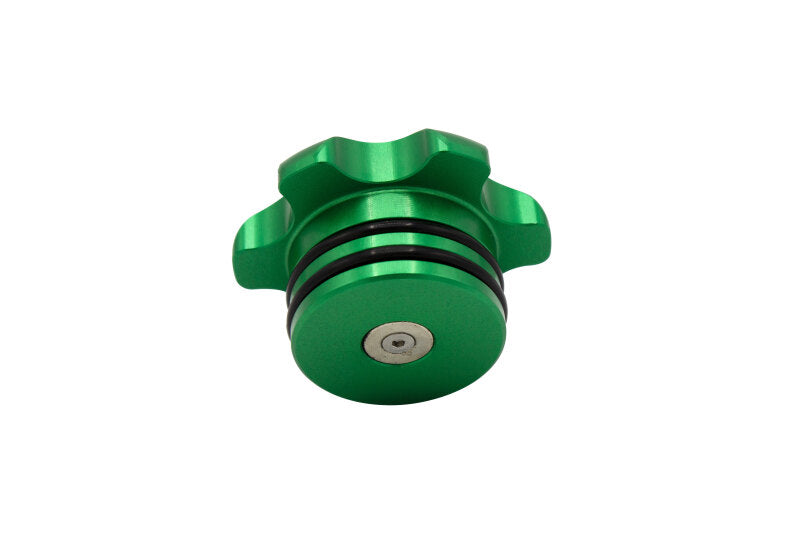 Fleece Performance FPE-FC-1316-GRN for 13-18 Dodge Cummins Green Anodized Billet Fuel Cap