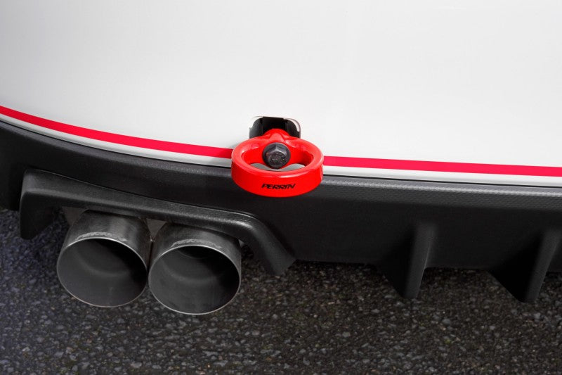 PERRIN 15-21 Subaru WRX/STI / 24-26 Crosstrek / 25-26 Forester Tow Hook Kit (Rear) -  Red