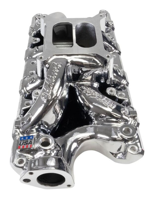 Edelbrock 7521-CP Ford Small-Block 289-302-347 RPM Air-Gap Intake Manifold - Chrome Plasma Finish
