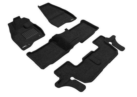 3D MAXpider Elegant Front, Rear & 3rd Row Floor Mats for 2017-2019 Ford Explorer