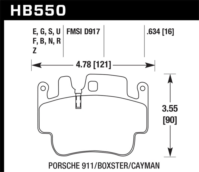 Hawk Performance HB550N.634 HP Plus Crossover Street/Motorsport Brake Pads