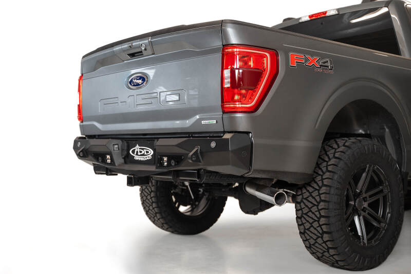 Addictive Desert Designs for 2021 Ford F-150 Stealth Fighter Rear Bumper w/ Back up Sensors