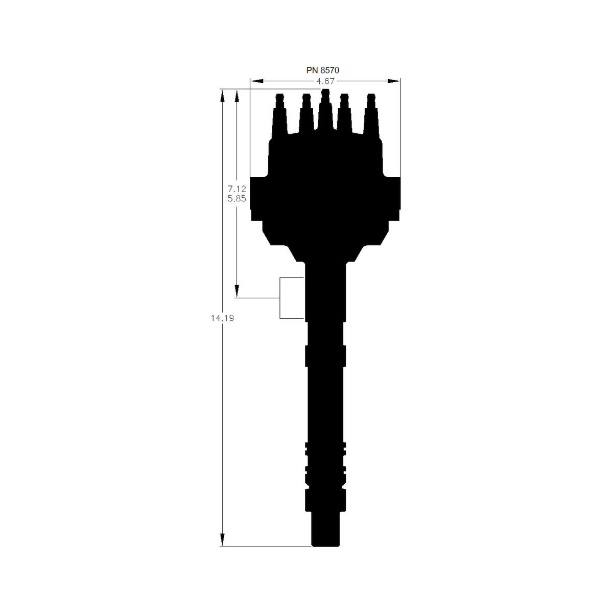 MSD 8570 for Chevy Pro-Billet Small Diameter V8 Distributor