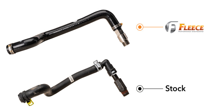 Fleece Performance FPE-CUMM-HCL-0324 for 03-24 Ram 2500/3500 Cummins Heater Core Replacement Hose & Fitting