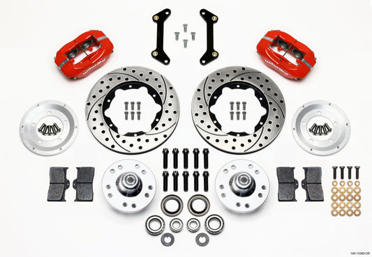 Wilwood Forged Dynalite Front Kit 11.00in Drilled Red 79-87 GM G Body - #140-11009-DR