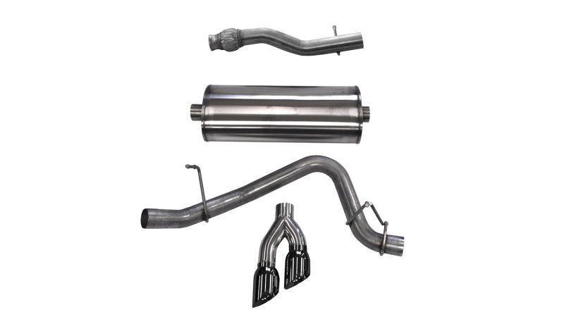 Corsa 2015-2020 GMC Yukon XL 1500 5.3L V8 3in Cat-Back Single Side Exit Twin 4in Black Tips