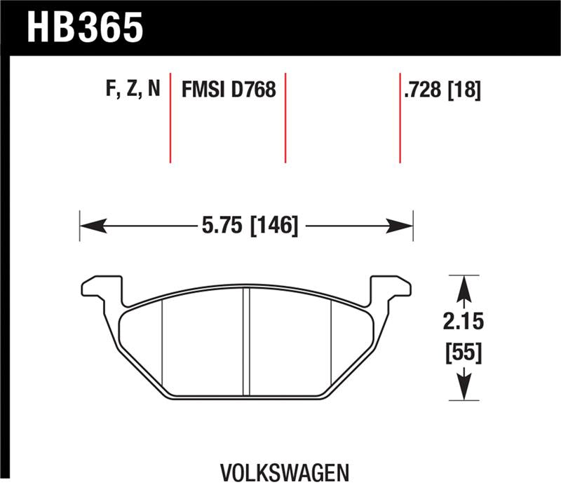 Hawk Performance HB365N.728 HP Plus Crossover Street/Motorsport Brake Pads