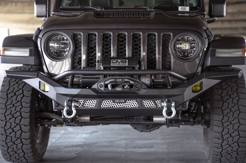 DV8 Offroad 07-18 Jeep Wrangler JK / 18-23 Wrangler JL / 20-23 Gladiator JT MTO Series Front Bumper - #FBJL-12