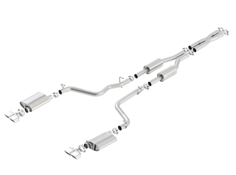 Borla 140707 09-14 Dodge Challenger R/T 5.7L RWD 2Dr. Dual Rctgl. Angle S-Type CB Exhaust - Rear Split Exit - #140707