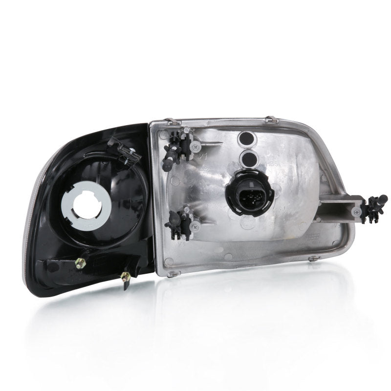 ANZO 1997-2003 Ford F-150 Crystal Headlights - Chrome w/ Parking