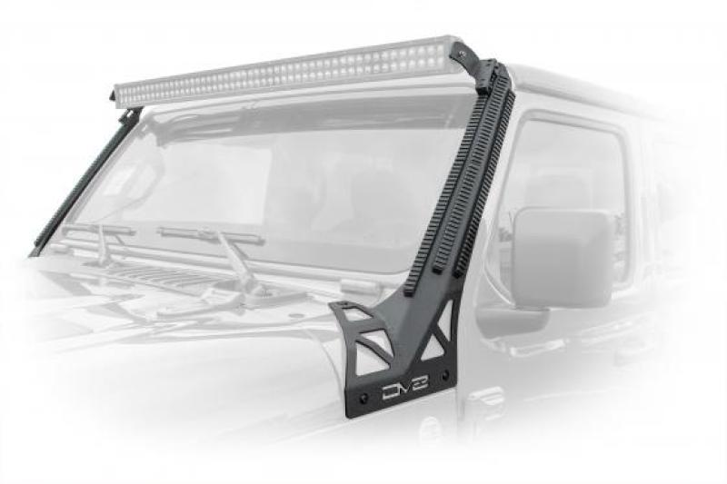 DV8 Offroad 2018+ JL/Gladiator Picatinny Rail A-Pillar Pod LED Light Mount - #D-JL-190052-PIL