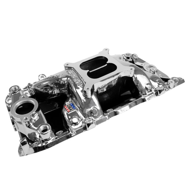 Edelbrock 7561-CP RPM Air-Gap Intake Manifold for Big-Block Chevrolet Oval Port - Chrome Plasma