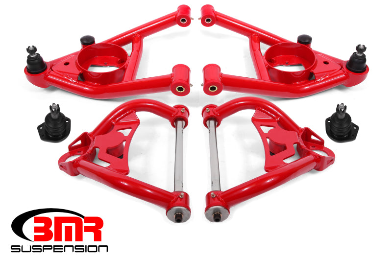 BMR 1964-1972 A-Body Upper And Lower A-Arm Kit - Red
