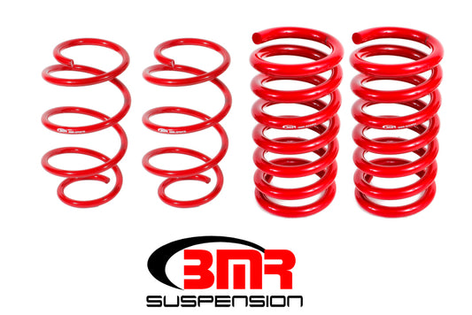 BMR 15-26 S550 Mustang Drag Version Lowering Springs (Set Of 4) - Red