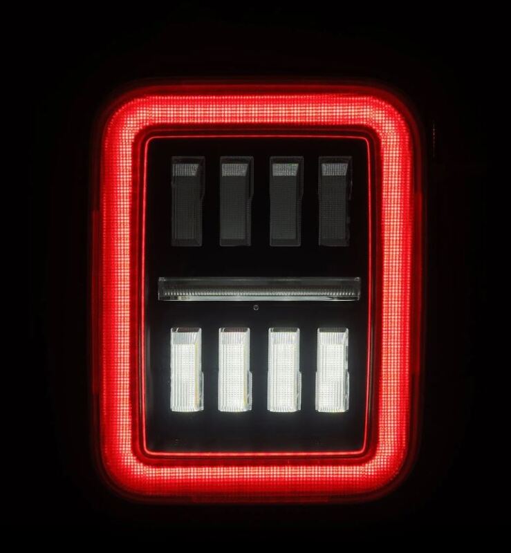 AlphaRex 602050 19-24 Jeep Gladiator JT Nova-Series Prismatic LED Tail Lights - Alpha-Black