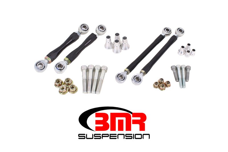 BMR 2008-2023 Challenger Front and Rear Sway Bar End Link Kit - Black