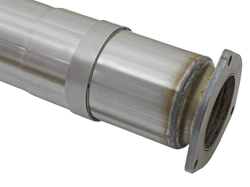 aFe ATLAS 5in DPF-Back Alum Steel Exhaust System w/Polished Tip 2017 Ford Diesel Trucks V8-6.7L (td) - #49-03090-P