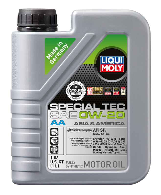 LIQUI MOLY 1L Special Tec AA Motor Oil SAE 0W-20 (2207) - Pack of 6
