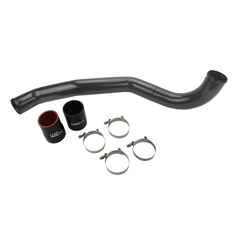 Wehrli Custom Fabrication WCF100708-GW Driver Side 3in Intercooler Pipe Gloss White for 2017-2019 Chevrolet Silverado / GMC Sierra 2500 HD / 3500 HD L5P Duramax