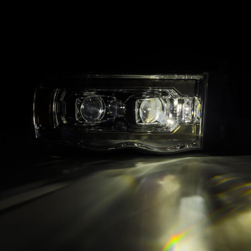 AlphaRex 880568 02-05 Dodge Ram 1500 LUXX LED Projector Headlights Plank Style Chrome w/Activation Light/Sequential Signal