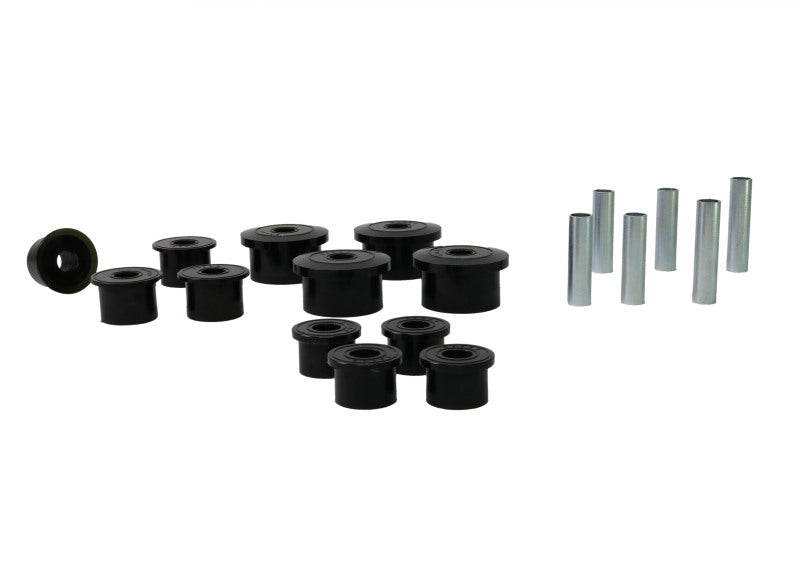 Whiteline W73819 Spring Eye Front/Rear and Shackle Bushing for 1986-1999 Jeep Cherokee, 1987-1992 Jeep Comanche