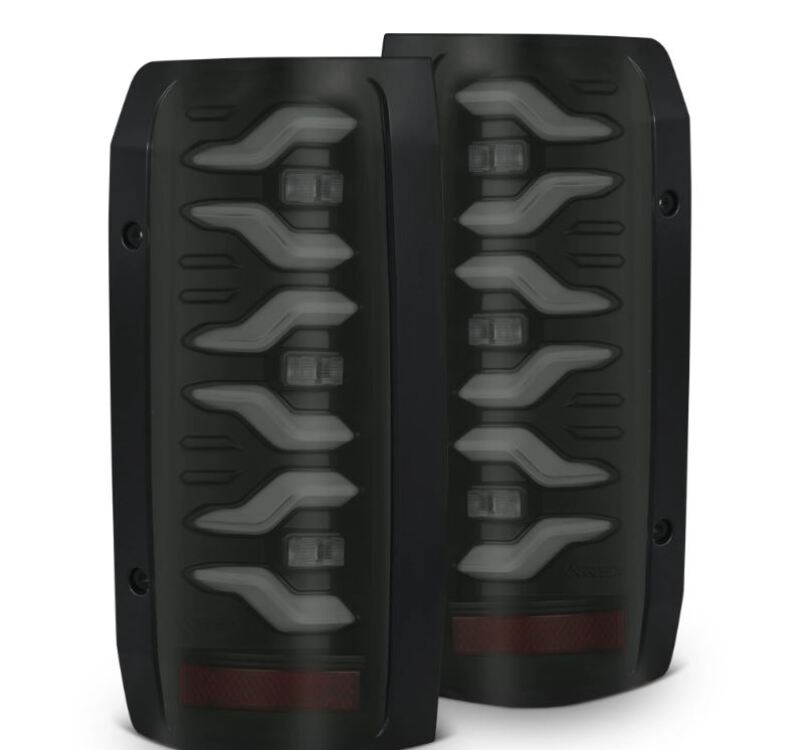 AlphaRex 658005 87-96 Ford Bronco/F-150 Luxx-Series LED Tail Lights - Black