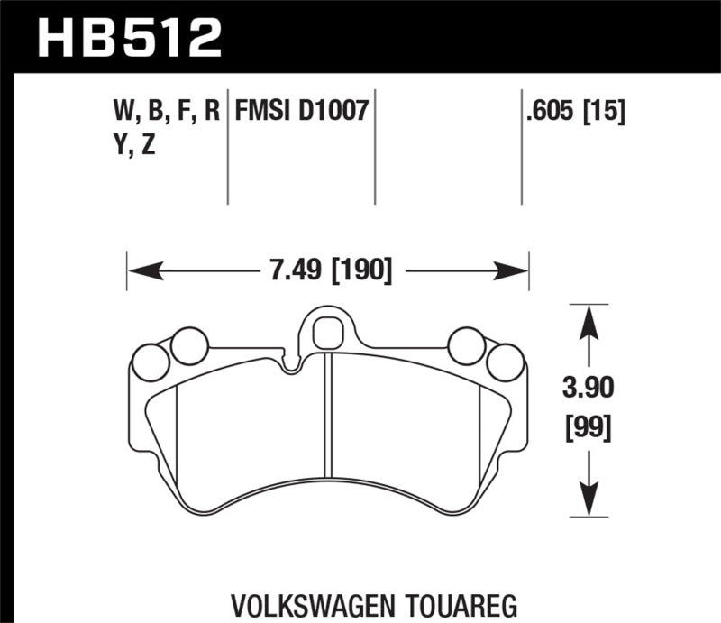 Hawk Performance HB512F.605 HPS Performance Street Brake Pads
