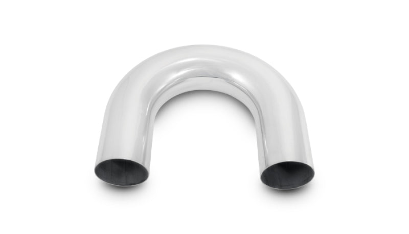 Vibrant 2in O.D. Universal Aluminum Tubing (180 degree Bend) - Polished
