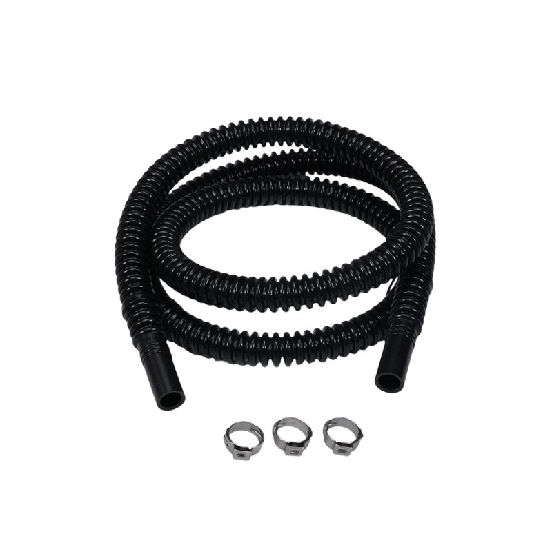 DeatschWerks Convoluted Tubing 1000mm Length x 8mm ID Side 1 x 8mm ID Side 2 - Black