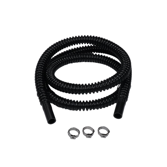 DeatschWerks Convoluted Tubing 1000mm Length x 8mm ID Side 1 x 8mm ID Side 2 - Black