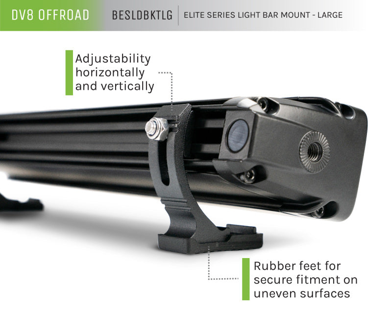 DV8 Offroad Elite Series Light Bar Mount - Large - #BESLDBKTLG