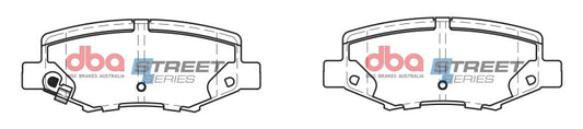 DBA 07-17 Jeep Wrangler Street Series Rear Brake Pads