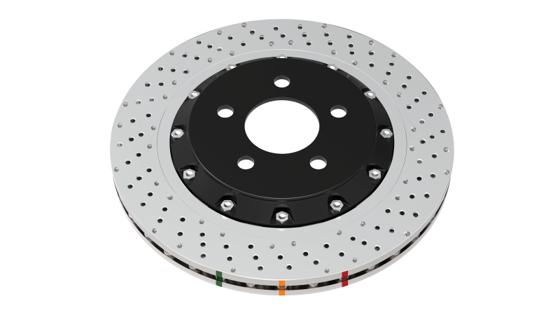 DBA 13-16 Audi RS5 (w/Scalloped edge Iron Discs) Rear 5000 Series Drilled Wavy Rotor w/Silver Hat