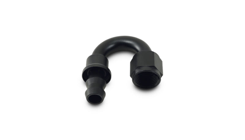 Vibrant -12AN Push-On 180 Deg Hose End Fitting - Aluminum
