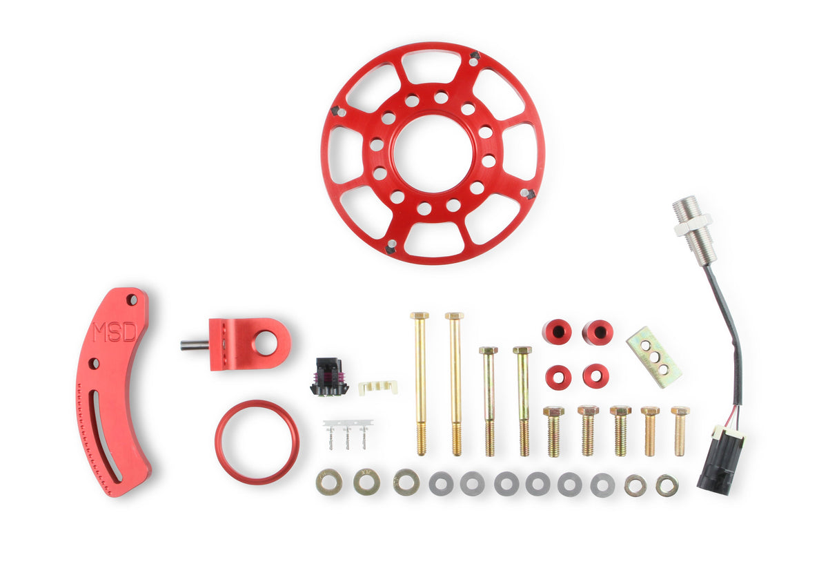 MSD 86401 Crank Trigger Wheel Kit - Flying Magnet - Hall Effect - SBF - for Windsor